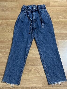 Abercrombie & Fitch Paper-bag High Rise Mom Jeans